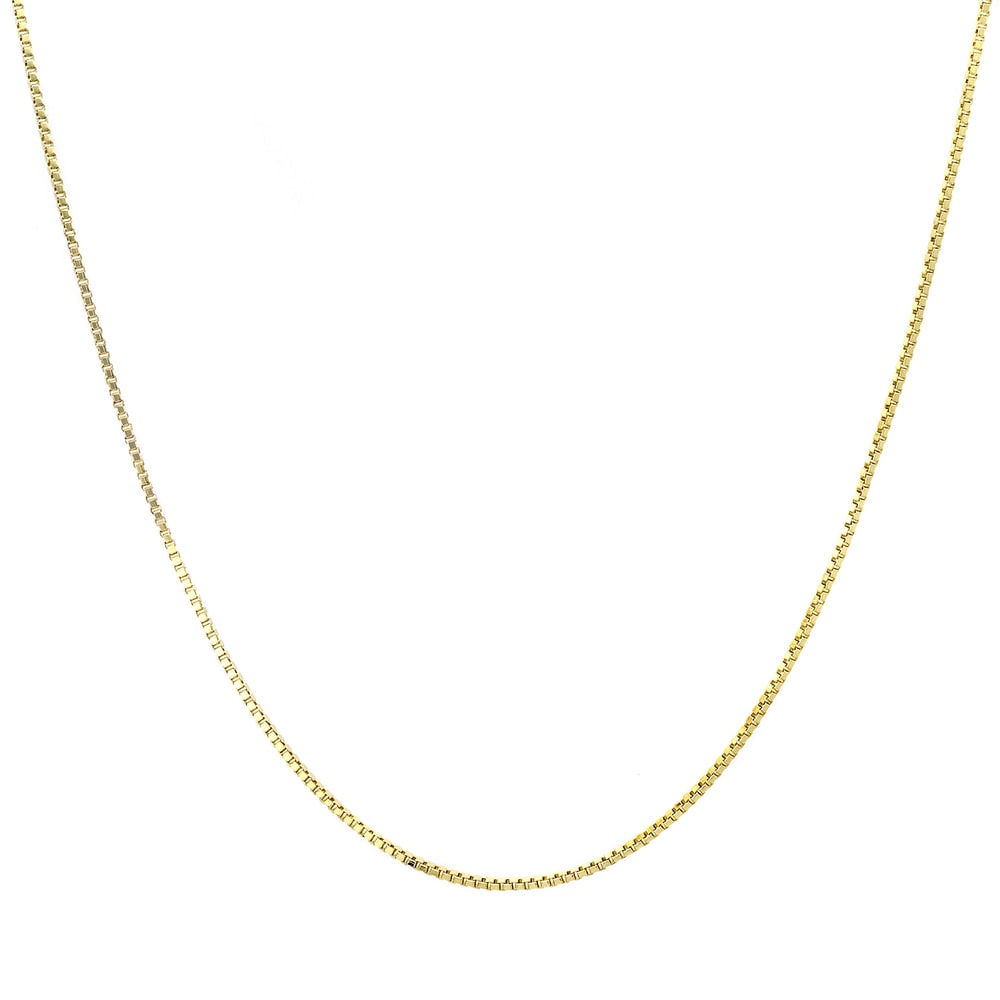 Roberto Martinez Italian Roberto Martinez Yellow Gold Plated Silver 1 Mm Box Chain 16 30 Inch