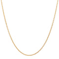Gold Plated Silver 1 Mm Cable Chain Necklace