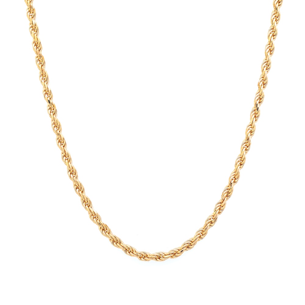 Roberto Martinez Gold Plated Silver 1.8 Mm Diamond Cut Rope Chain 16 30 Inch