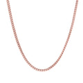 Roberto Martinez Rose Gold Plated Silver 2 Mm Curb Chain 16 24