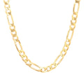 Sterling Essentials 14K Gold Over Silver 6 Mm Diamond Cut Figaro Chain 18 30 Inch