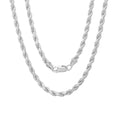 Sterling Silver 2.5 Mm Diamond Cut Rope Chain Necklace By Roberto Martinez