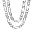 Sterling Silver Italian 8Mm Diamond Cut Figaro Chain 22 30 Inch