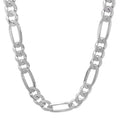 Sterling Silver 10 Mm Figaro Chain Necklace By Roberto Martinez