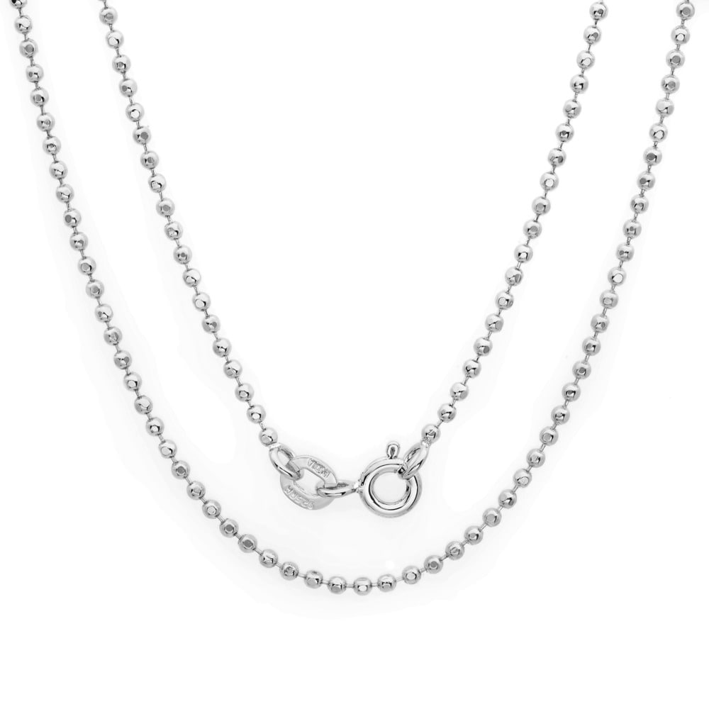 Roberto Martinez Silver 1.5 Mm Palline Ball Bead Chain 16 30 Inch