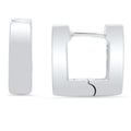 Sterling Silver Mini Square Hinged Hoop Earring By Roberto Martinez