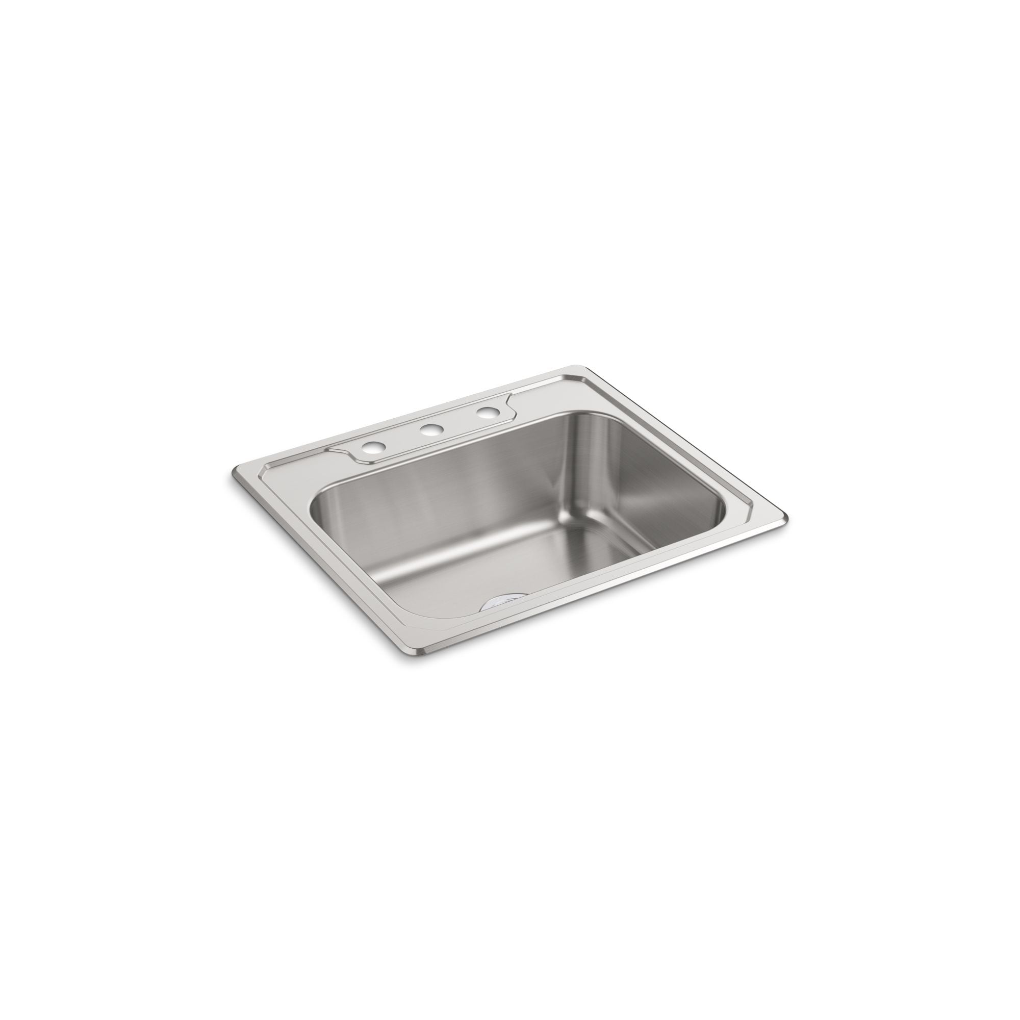 Sterling Middleton 25 In. Single Bowl Drop In 20 Gauge Stainless Steel Kitchen Sink