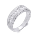 Sterling Silver 0.25 Carat Classic Anniversary Wedding Band Ring 7Mm