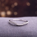 Sterling Silver 1 10Ct Tdw Diamond Anniversary Style Contour Stackable Wedding Band