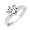 Sterling Silver 1.0 Ct Brilliant Solitaire Cubic Zirconia Bridal Ring