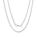 Sterling Silver 1.5 Mm Wheat Chain Necklace By Roberto Martinez White