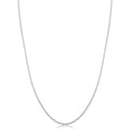 Sterling Silver 1.6 Millimeter Round Cable Chain Necklace