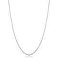 Sterling Silver 2.1 Millimeter Round Cable Chain Necklace