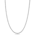 Sterling Silver 2.3 Millimeter Diamond Cut Rope Necklace 14 30 Inch