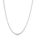 Sterling Silver 2.5 Millimeter Popcorn Chain Necklace