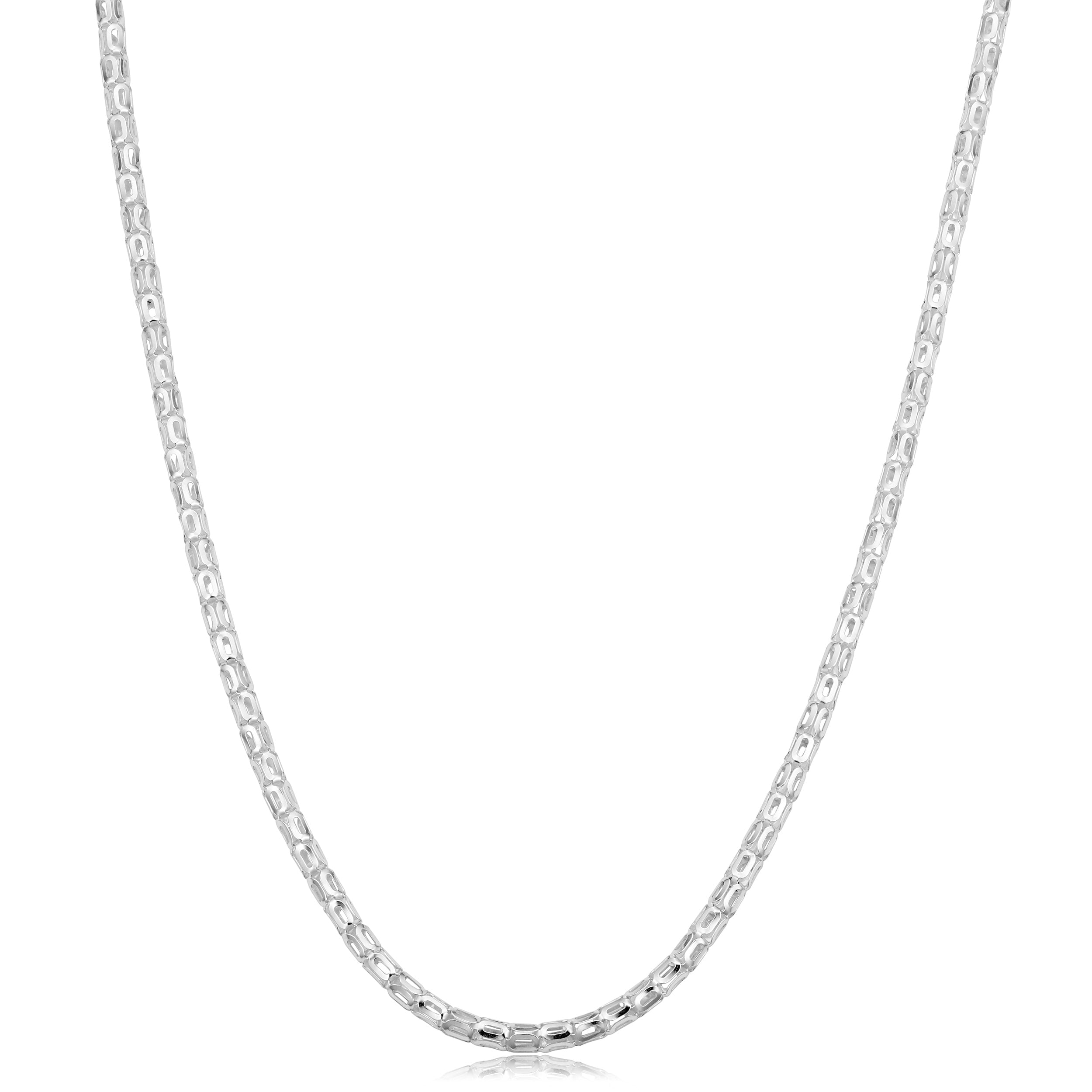 Sterling Silver 2.5 Millimeter Popcorn Chain Necklace