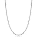 Sterling Silver Alternate Rolo And Mariner Link Chain Necklace