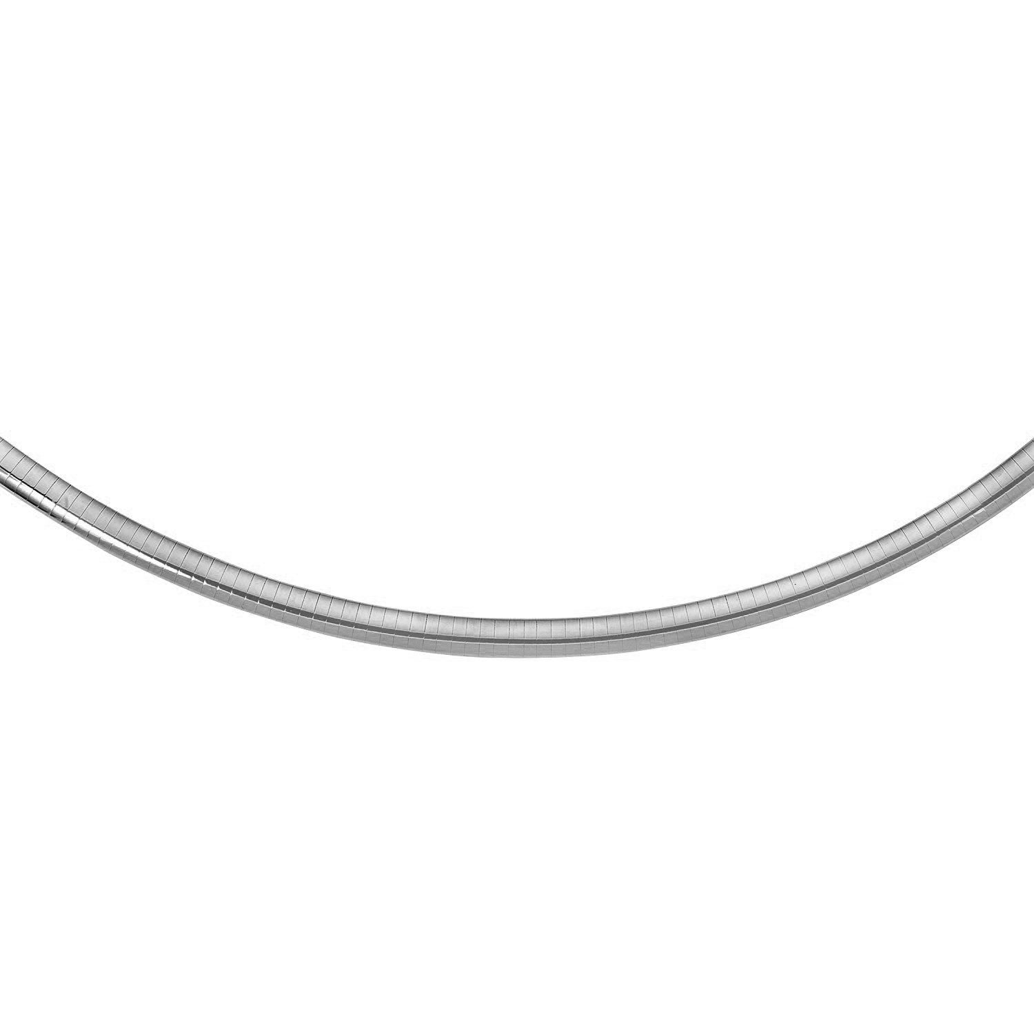Sterling Silver Classic Omega Chain Necklace 6.0Mm