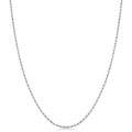 Sterling Silver Diamond Cut Rope Necklace 14 30Inches 1.1 Millimeters