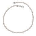 Sterling Silver Diamond Cut Singapore Anklet 10 Inches