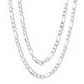 Sterling Silver Italian 4 Mm Figaro Chain 18 30 Inch