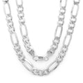 Roberto Martinez Sterling Silver 7.5Mm Figaro Chain Necklace 20 30