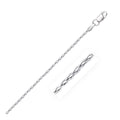 Sterling Silver Rhodium Plated Wheat Chain 1.5Mm