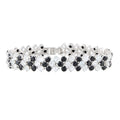 Pinctore Sterling Silver Peridot Amethyst Smoky Qtz Red Garnet Or White Topaz Cheveron Bracelet