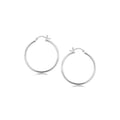 Sterling Silver Thin Polished Hoop Style 30Mm Womens Earrings