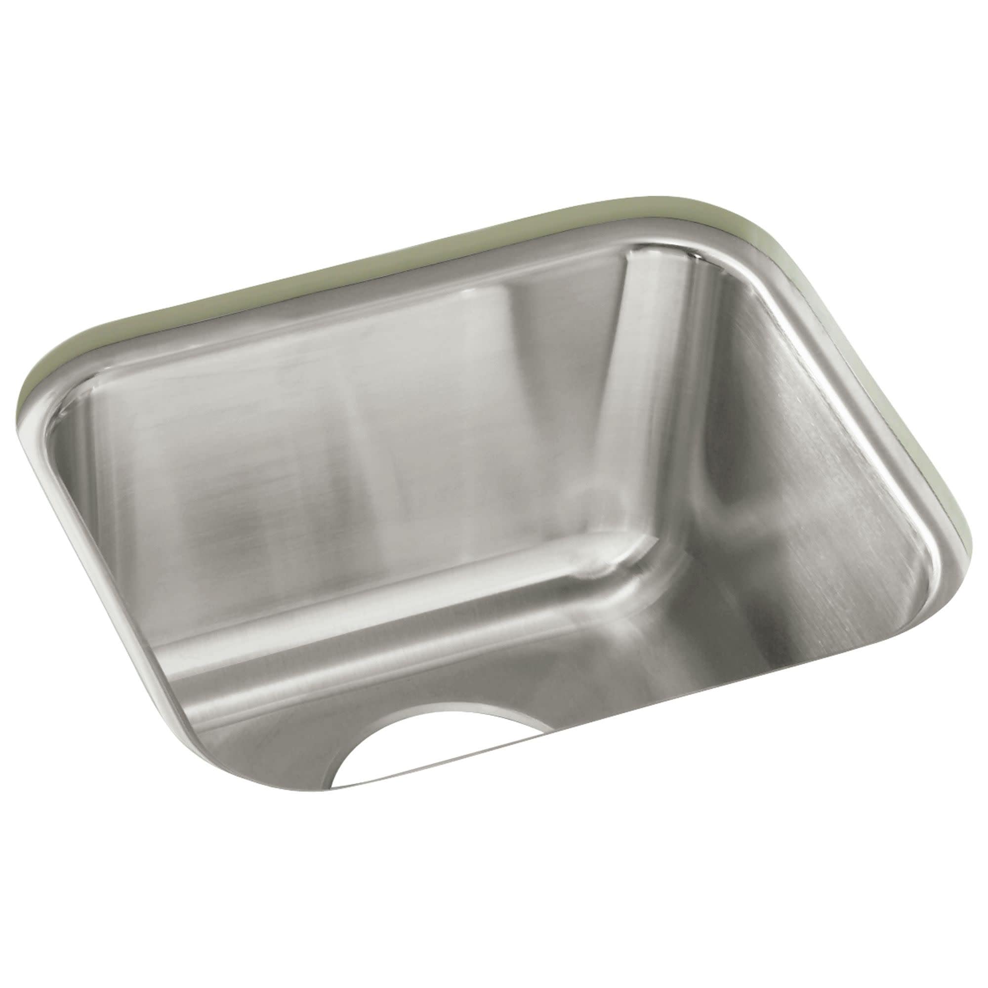 Sterling Ucl1515 Springdale 14 1 4 Single Basin Undermount Stainless Steel Bar Sink With Silentshield Reg Stainless Steel