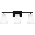 Stetson 3 Light Bathroom Vanity Light In Matte Black