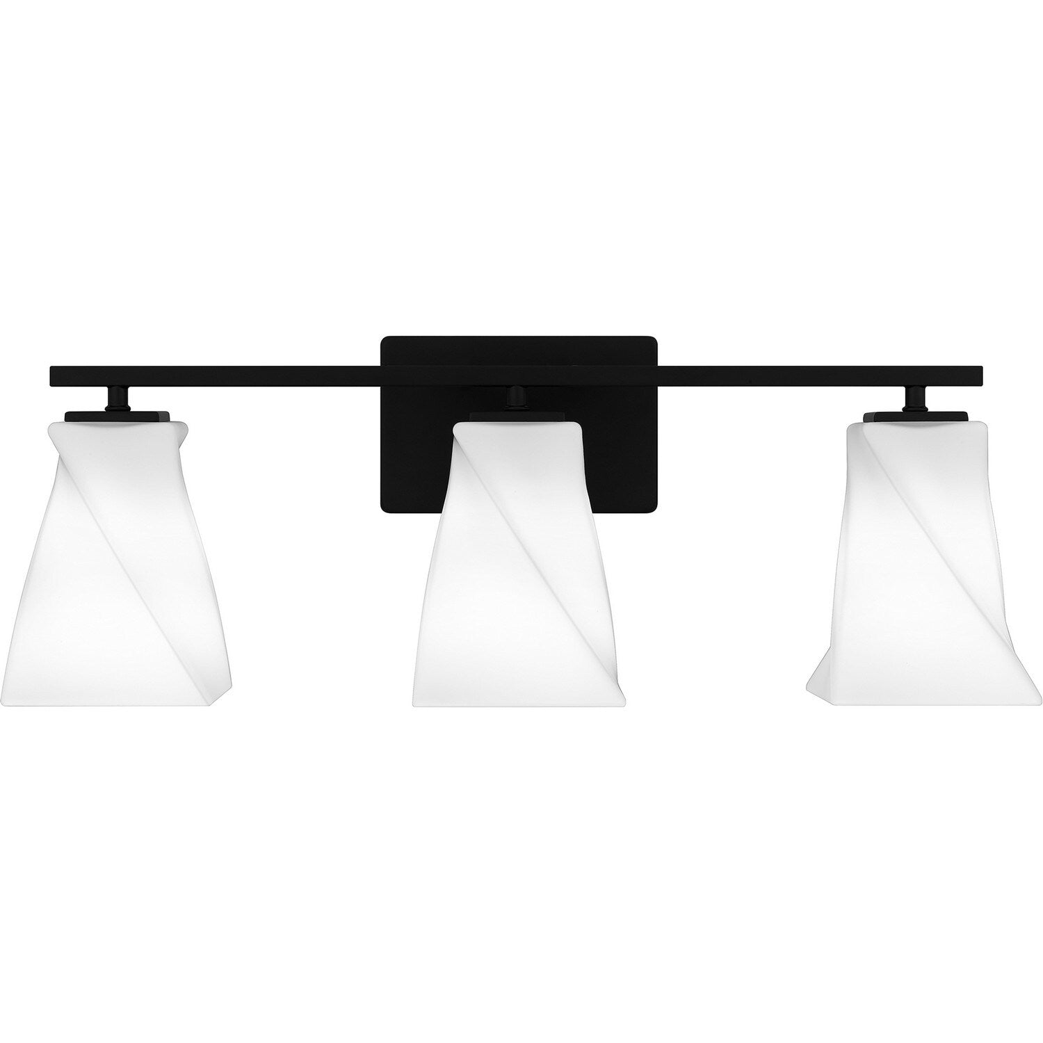 Stetson 3 Light Bathroom Vanity Light In Matte Black