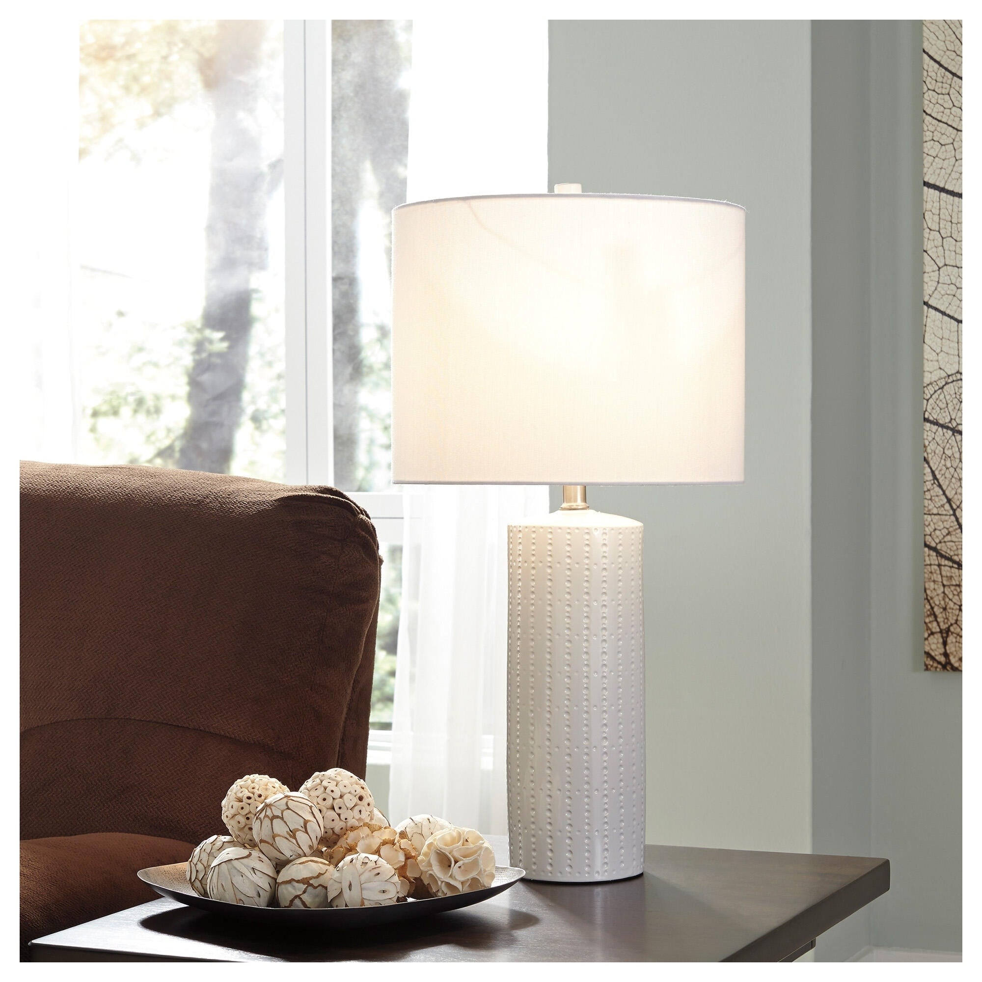 Steuben White 25 Inch Table Lamps Set Of 2