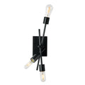 Stick 16.75 High 3 Light Sconce Matte Black 16.75 Inch Tall