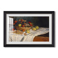 Still Life With Apples And Grapes 1880 Claude Monet Custom Framed Print