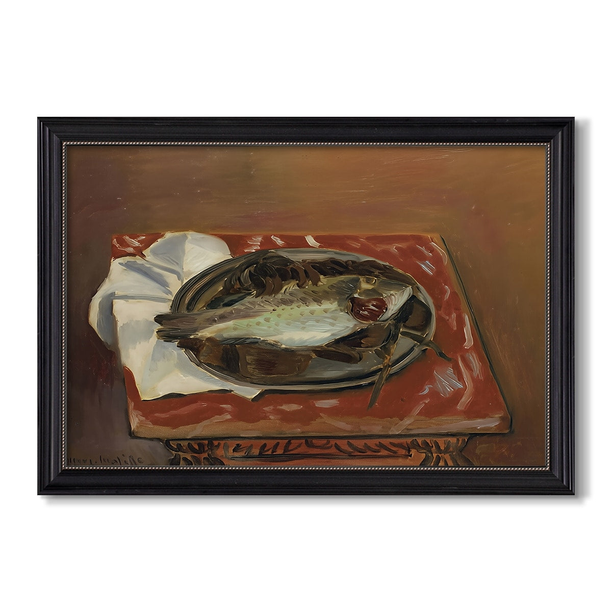 Still Life With Bream 1920 Henri Matisse Custom Framed Canvas