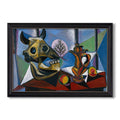 Still Life With Bulls Skull 1939 Pablo Picasso Custom Framed Canvas