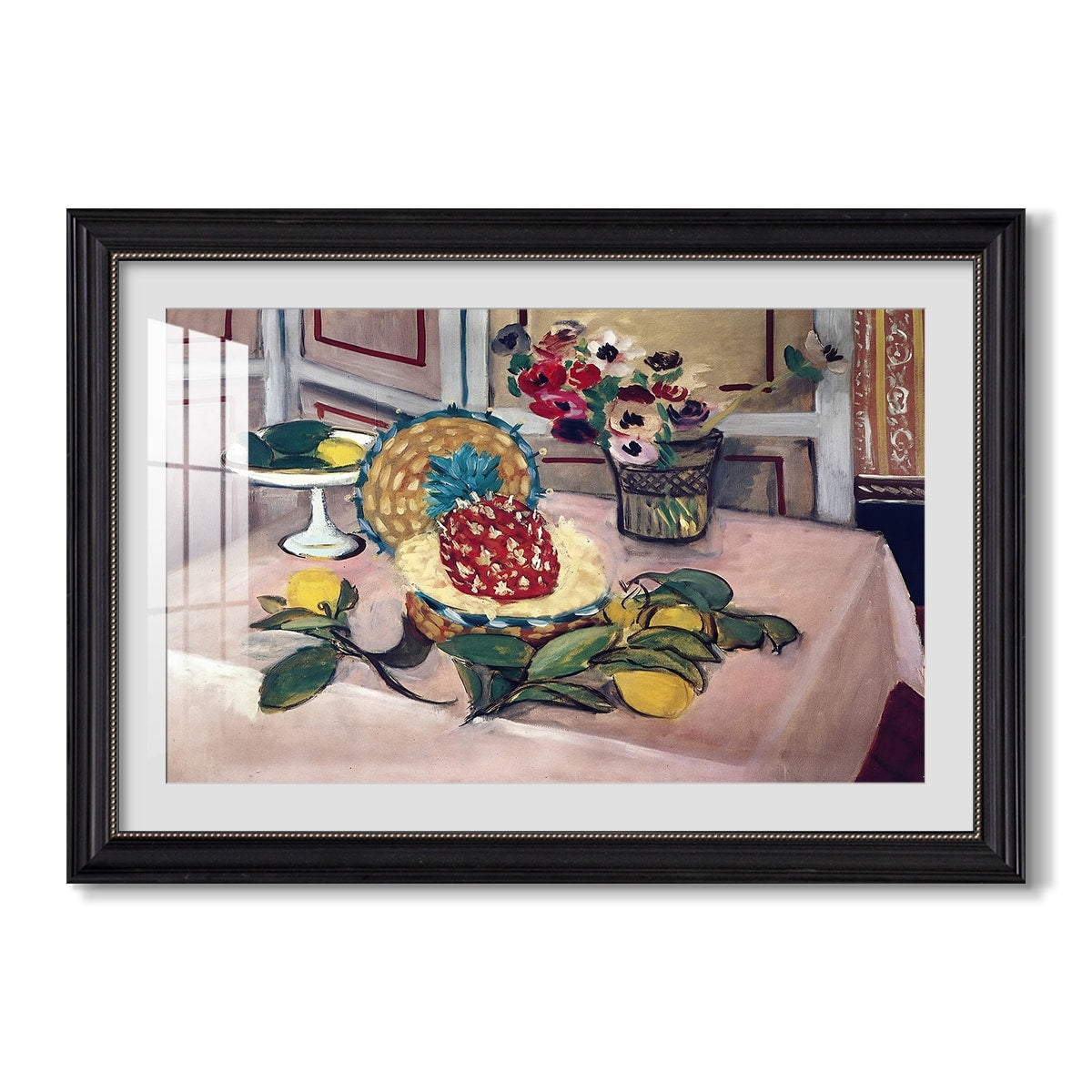 Still Life With Pineapple And Lemons 1925 Henri Matisse Custom Framed Print