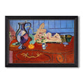 Still Life With A Pewter Jug And Pink Statuette 1910 Henri Matisse Custom Framed Canvas