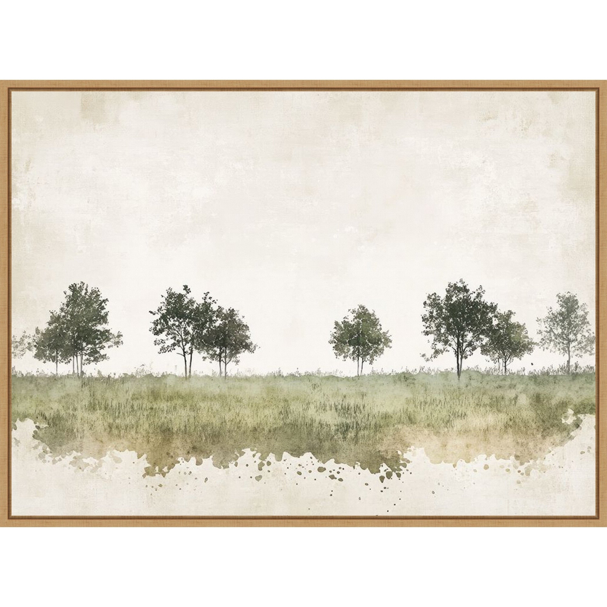 Still Woodland No. 1 By Mona Grace 38 X 28 In. Framed Canvas Wall Art Print