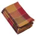 Stitched Plaid Cotton Blend Dinner Napkin Set Of 4