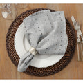 Stitched Line Design Cotton Blend Napkins Set Of 4