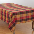 Stitched Plaid Cotton Blend Tablecloth