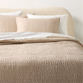 Stitched Organic Cotton Sateen Taupe Standard Pillow Shams Set of 2