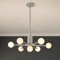 Stockholm 29 Inch 7 Light Polished Nickel Chandelier With Opal Glass Shades L 29 X W 29 X H 13.5 X M H 69.75