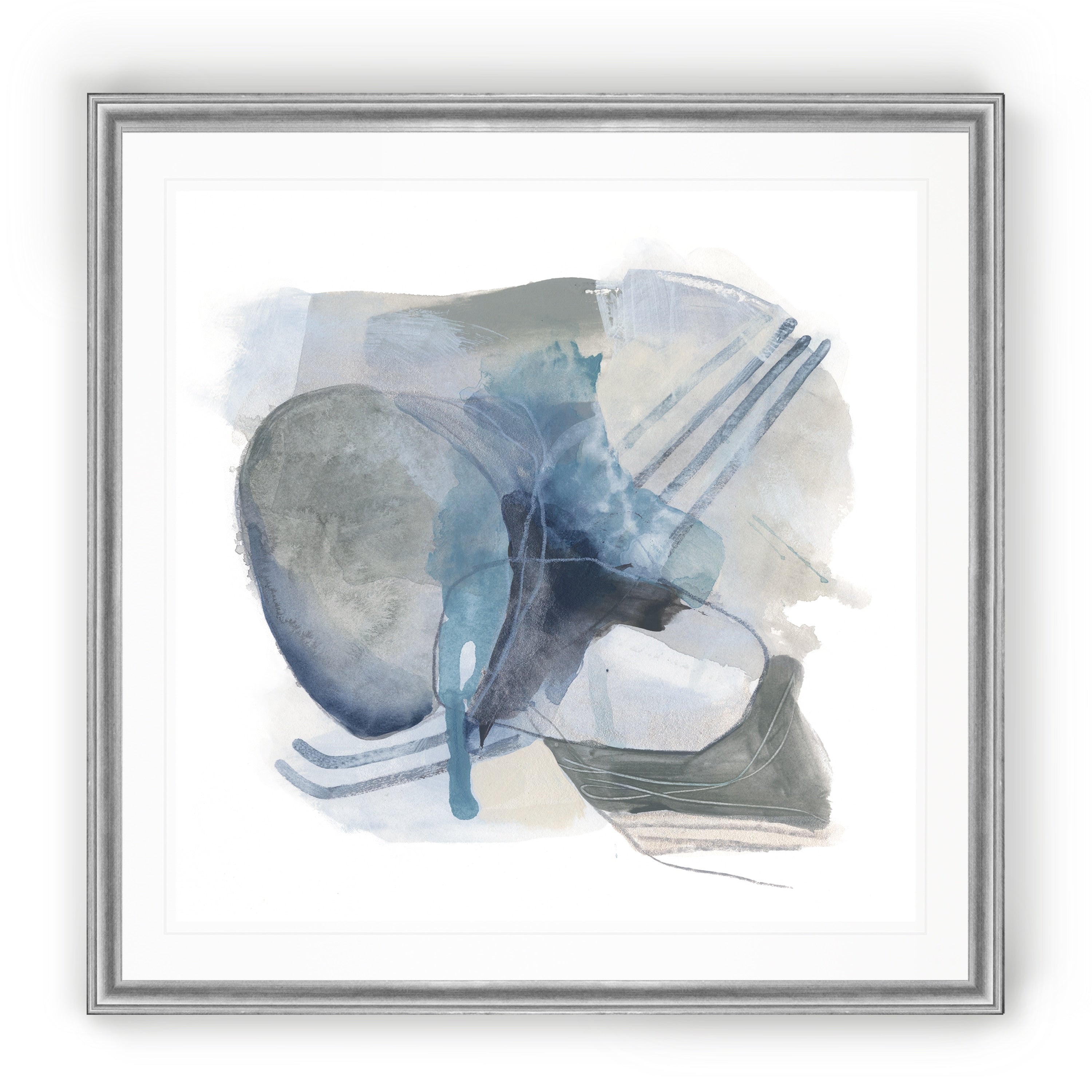 Stone Ellipses Ii Black Framed Print
