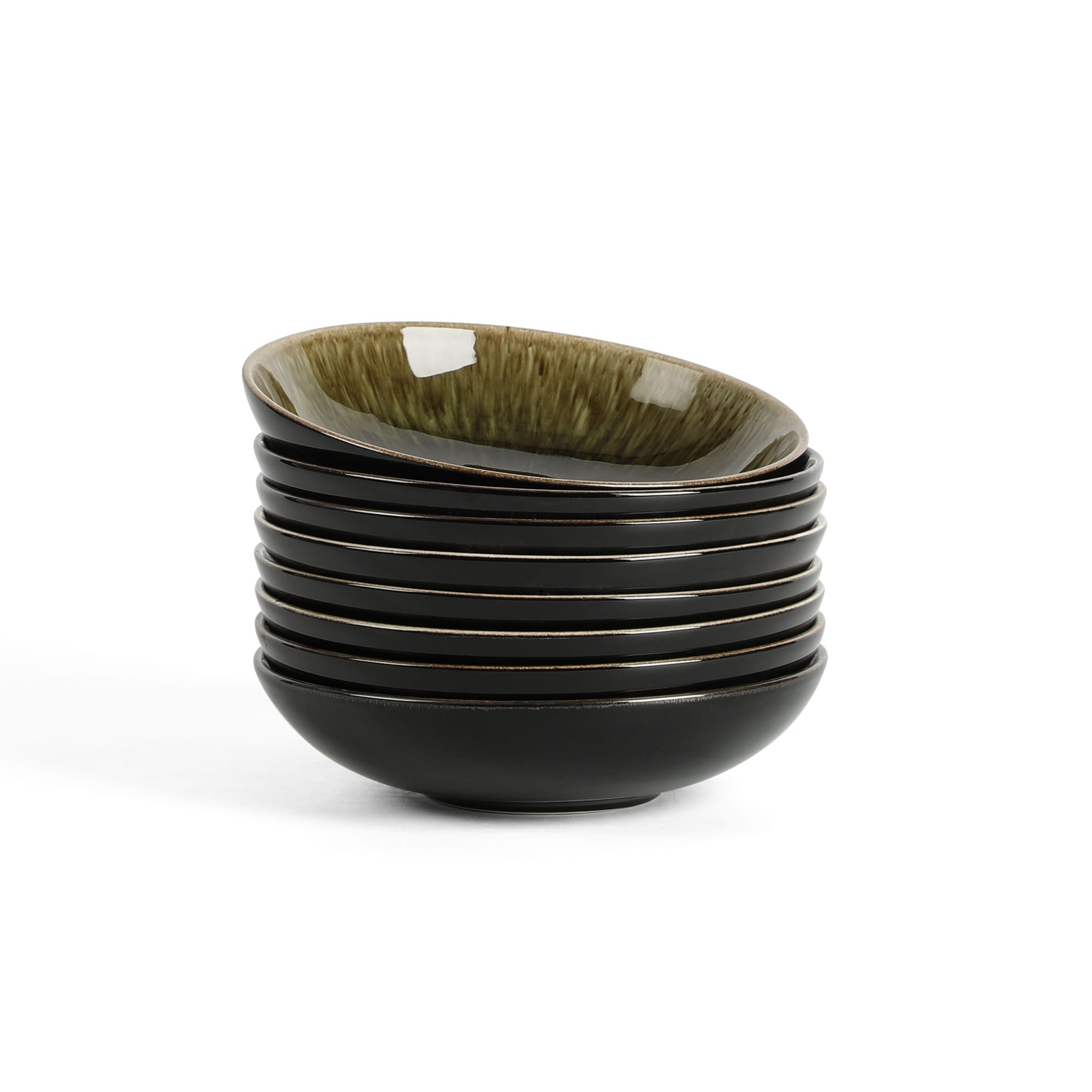 Stone Lain Riley Stoneware 27.8 Fl. Oz Pasta Bowl Set With Reactive Glaze