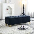 Storage Bench Ottoman Bench With Safety Hinge Black Footstool End Of Bed Bench Vanity Bench Lounge Bench