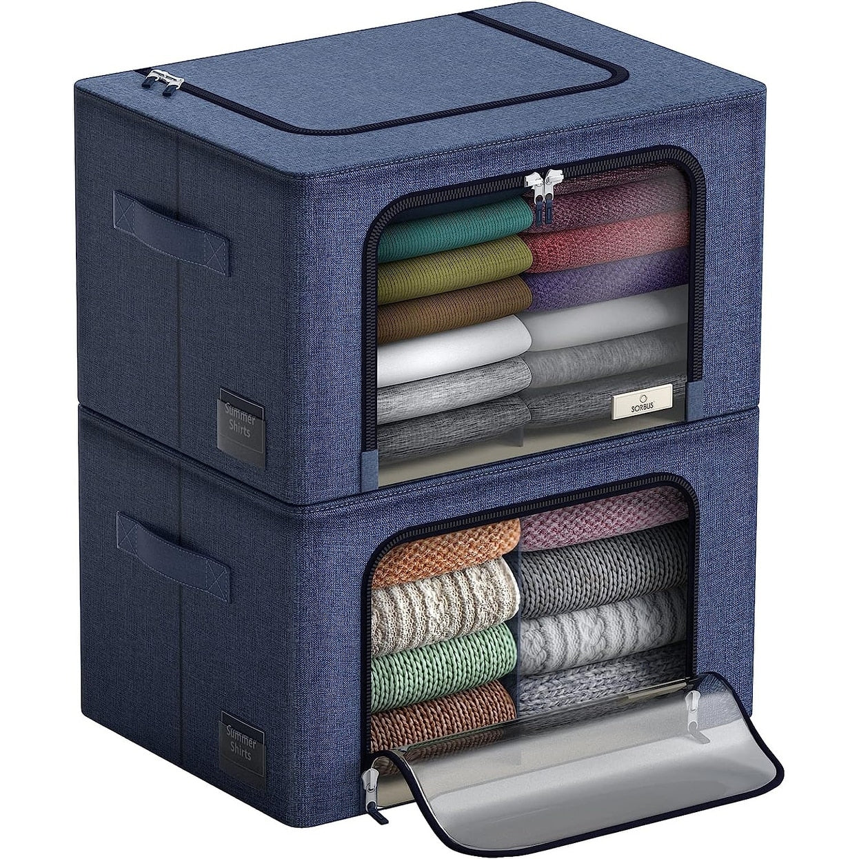 Storage Box With Window 2 Pack