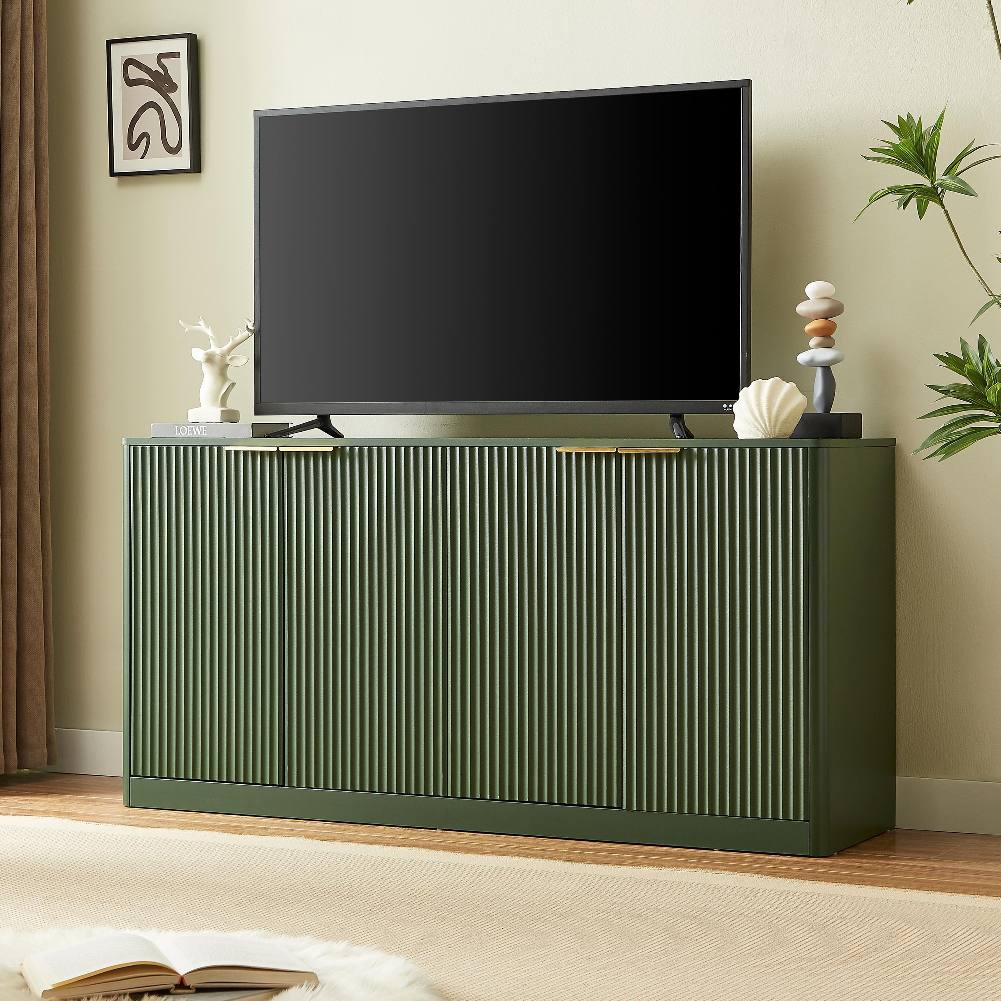 Storage Cabinet Green Sideboard For Living Room Side Cabinet Coffee Cabinet Console Cabinet Accent Cabinet